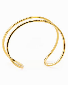 Women's Hammered Gold Cuff Bracelet