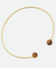 Load image into Gallery viewer, Thin Tiger&#39;s Eye Cuff Bracelet