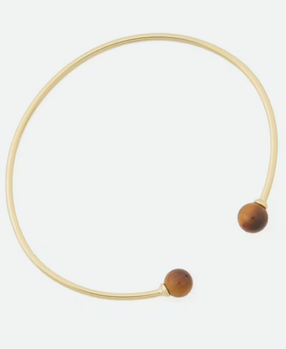 Thin Tiger's Eye Cuff Bracelet