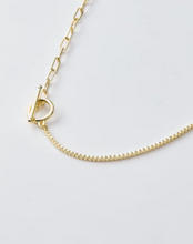Load image into Gallery viewer, Gold Toggle Mixed Chain Necklace