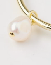 Load image into Gallery viewer, Pearl Drop Hoop Earring